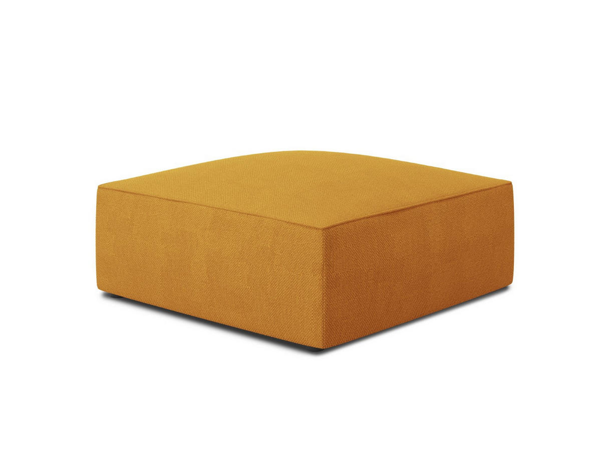 POUF Ruby aus strukturiertem Stoff gelb - Gelb, Textil (93/40/93cm) - Micadoni