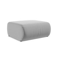 POUF Samt Stoff Grau - Schwarz/Grau, Kunststoff/Textil (94/40/89cm) - Makamii