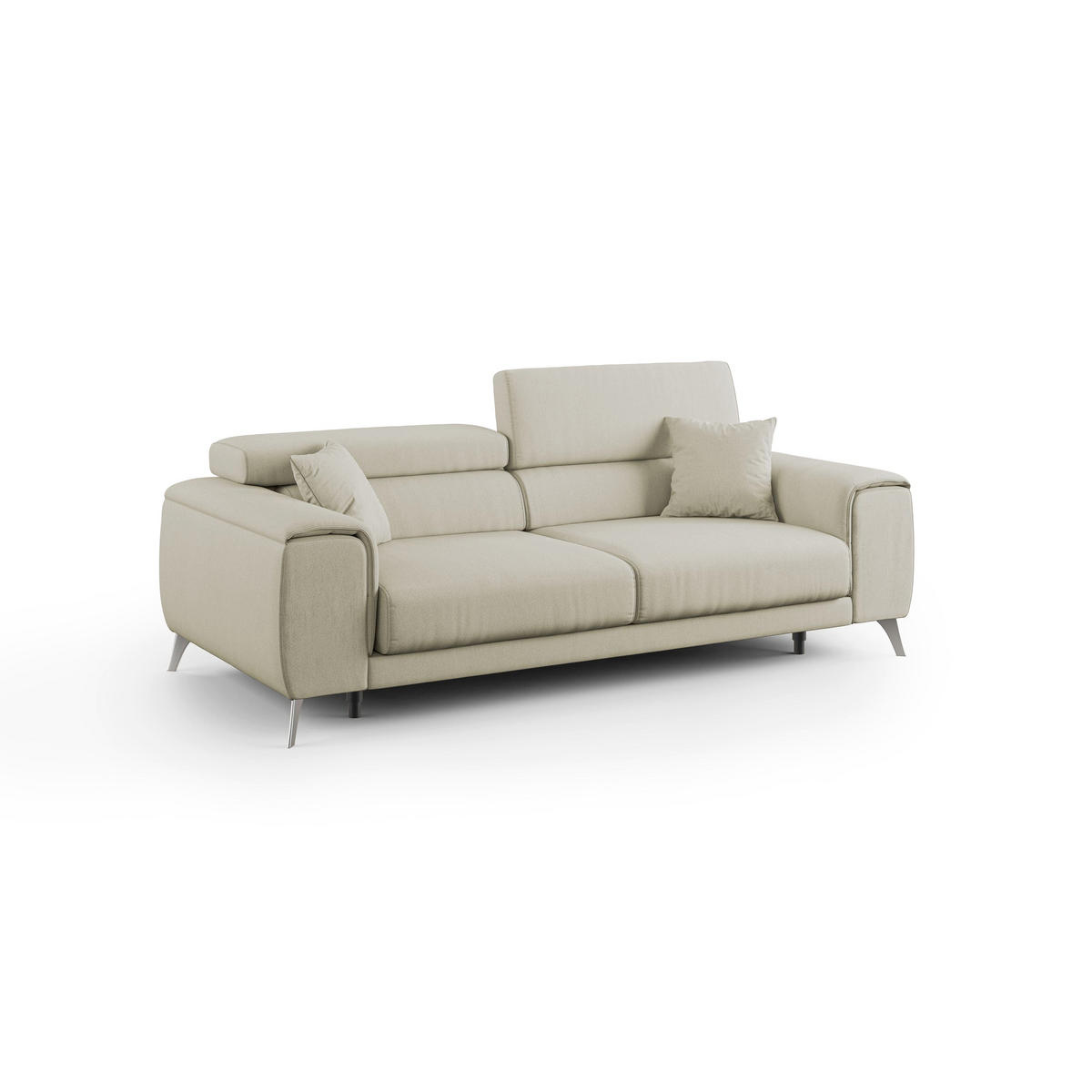 LINEARSOFA Fusion - Creme, Textil (185/73/102cm) - Divani.store
