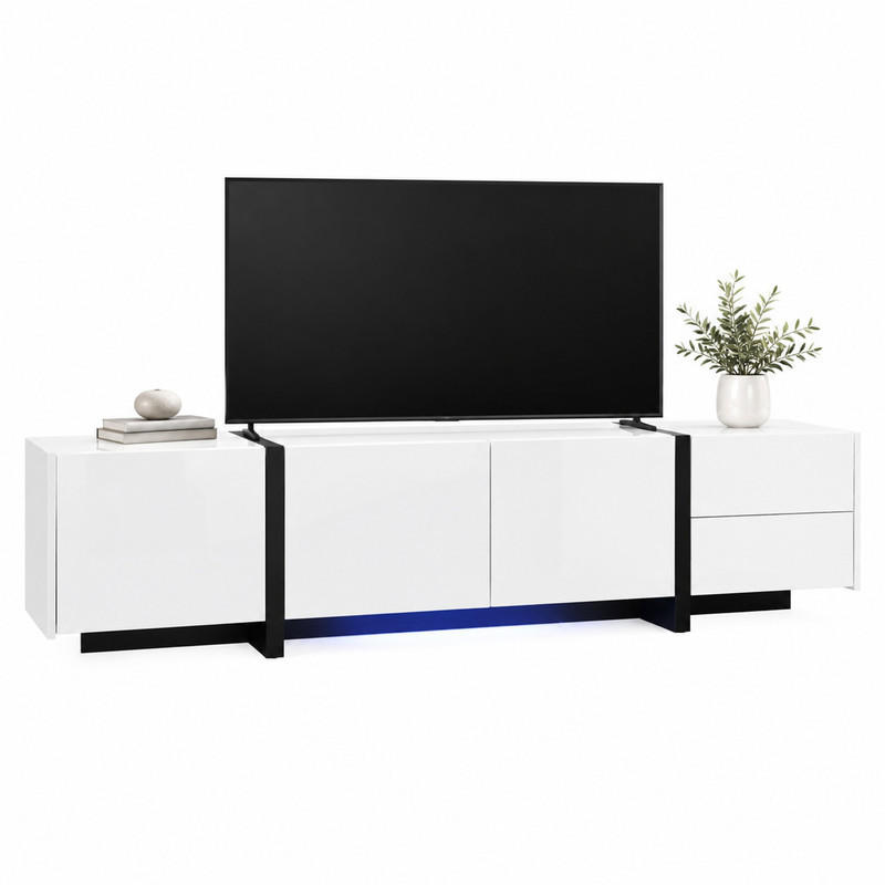 Beauniv Tv-Element Weiß 30x39x170 cm