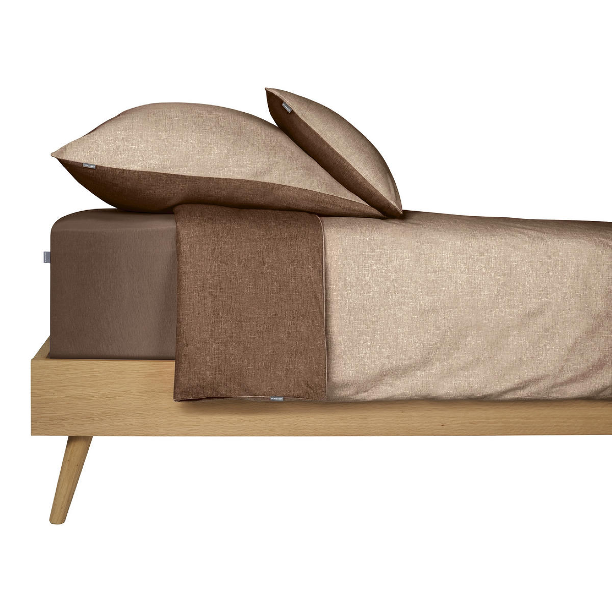 SPANNBETTLAKEN Finni - Feinbiber - 90 x 200 cm - Braun - Braun, Textil (100/200cm) - SCHIESSER