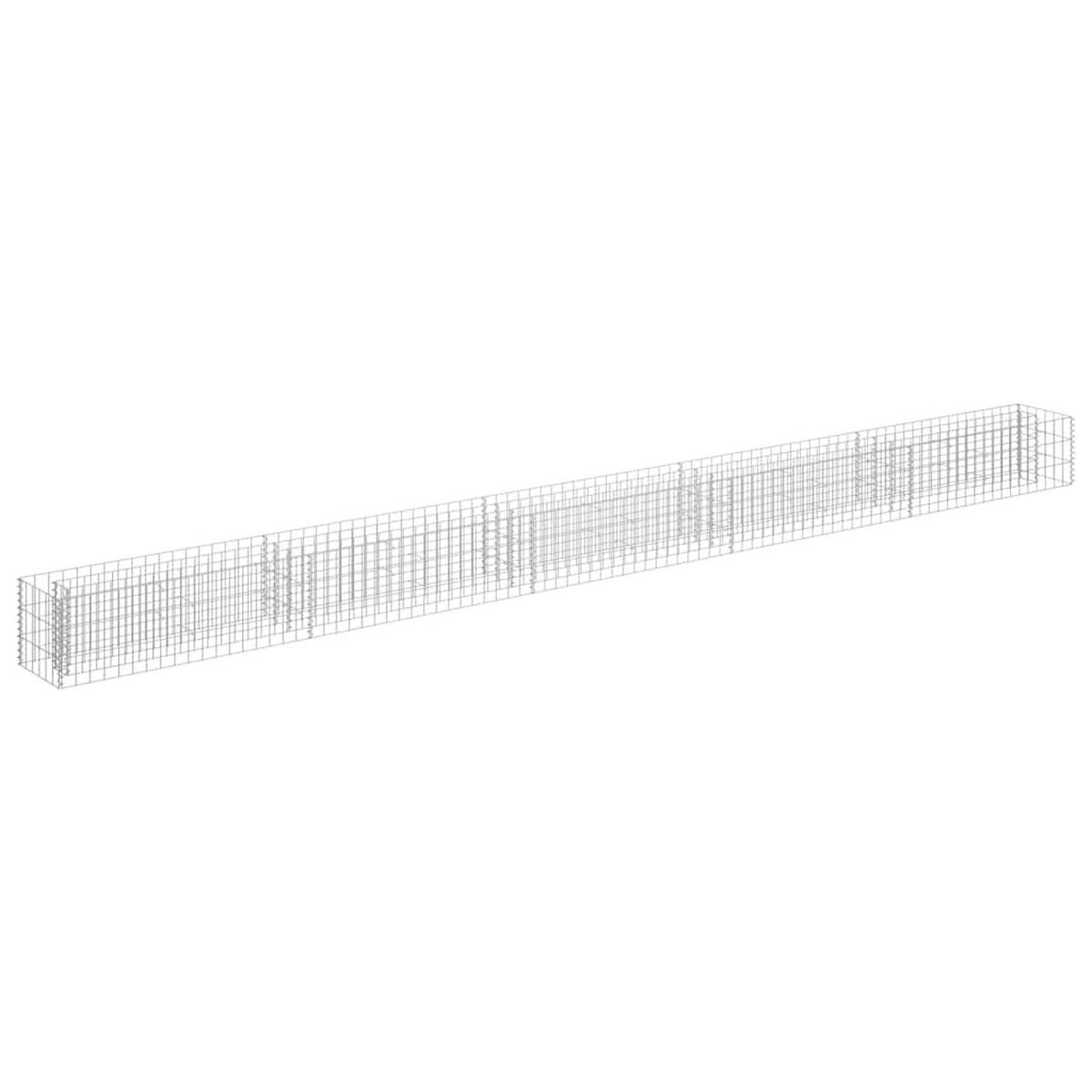 GABIONEN-HOCHBEET Verzinkter Stahl 450x30x30 cm - Silberfarben, Metall (450/30/30cm)