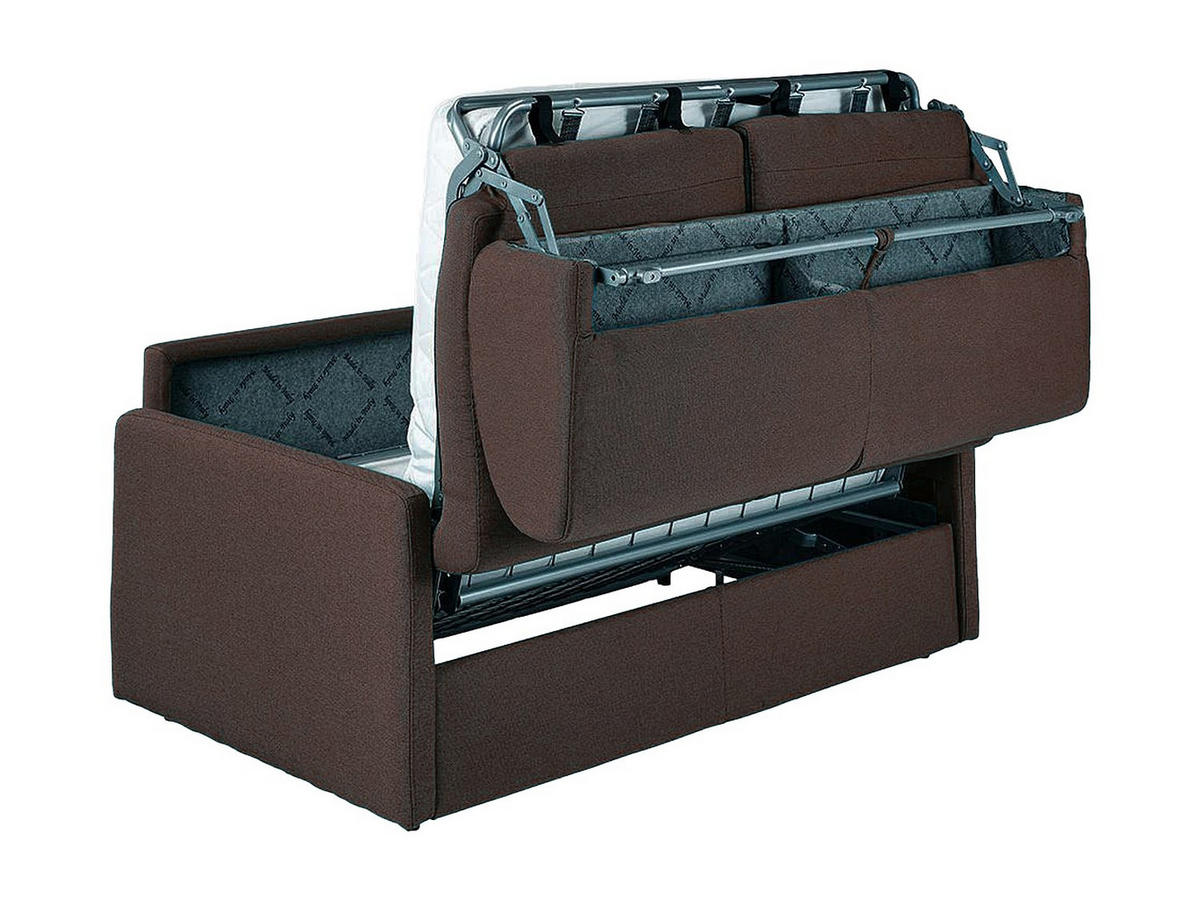 SCHLAFSOFA - 4 Personen - Stoff - Braun - - Braun, Textil (190/97/223cm) - Vente-Unique