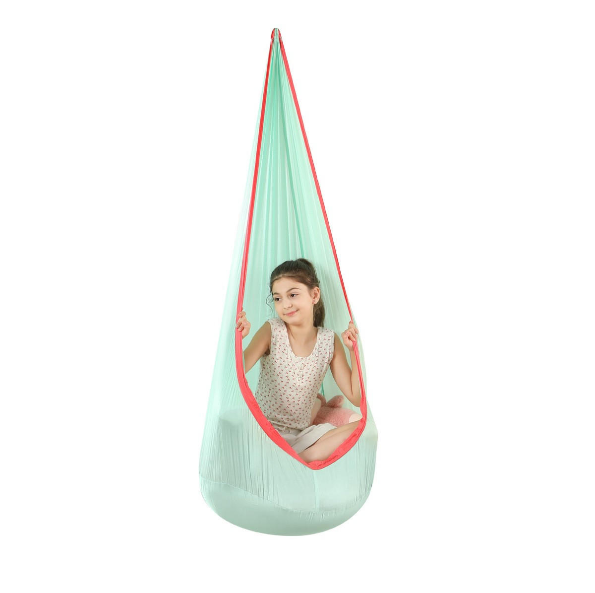 HÄNGESESSEL - Mintgrün 70/70/150 cm - Mintgrün, Textil (70/150/70cm)