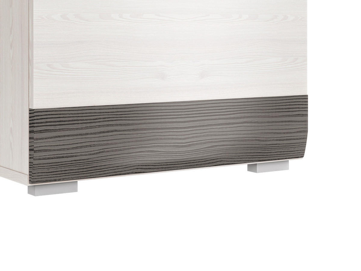 STAURAUMSCHRANK Blanco Pinie weiß / grau 55 / 42 / 202cm - Weiß, Holz/Holzwerkstoff (55/202/42cm) - Feldmann-Wohnen