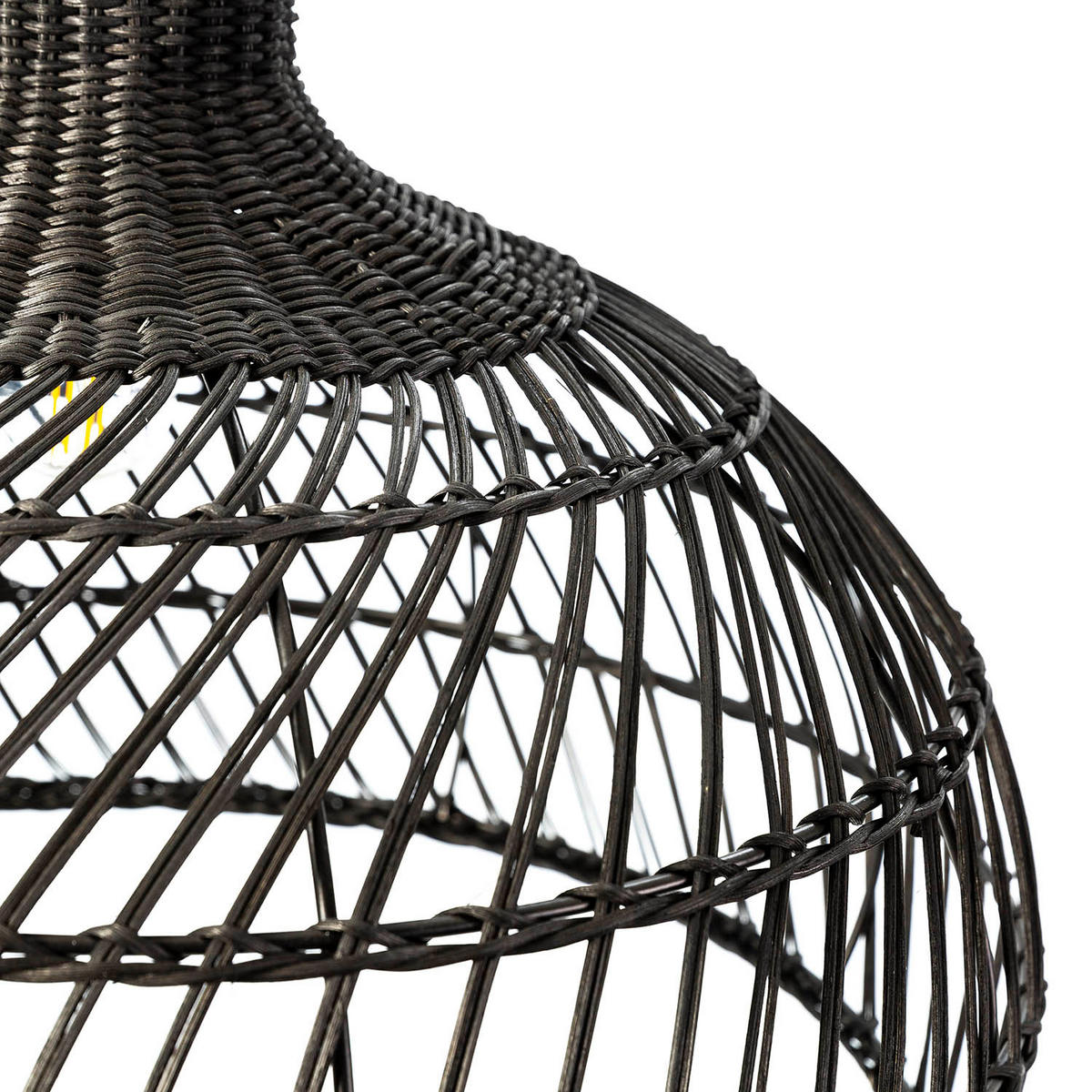 HÄNGELEUCHTE﻿ 46/46/152 Hoshi - Schwarz, Naturmaterialen (46/46/152cm) - VS Venta-stock