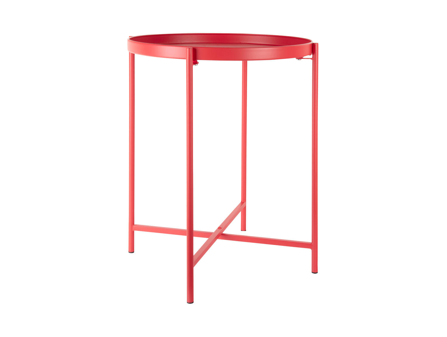 BEISTELLTISCH Meseta Rot 40/40/49 cm - Rot, Metall (40/40/49cm) - Leitmotiv