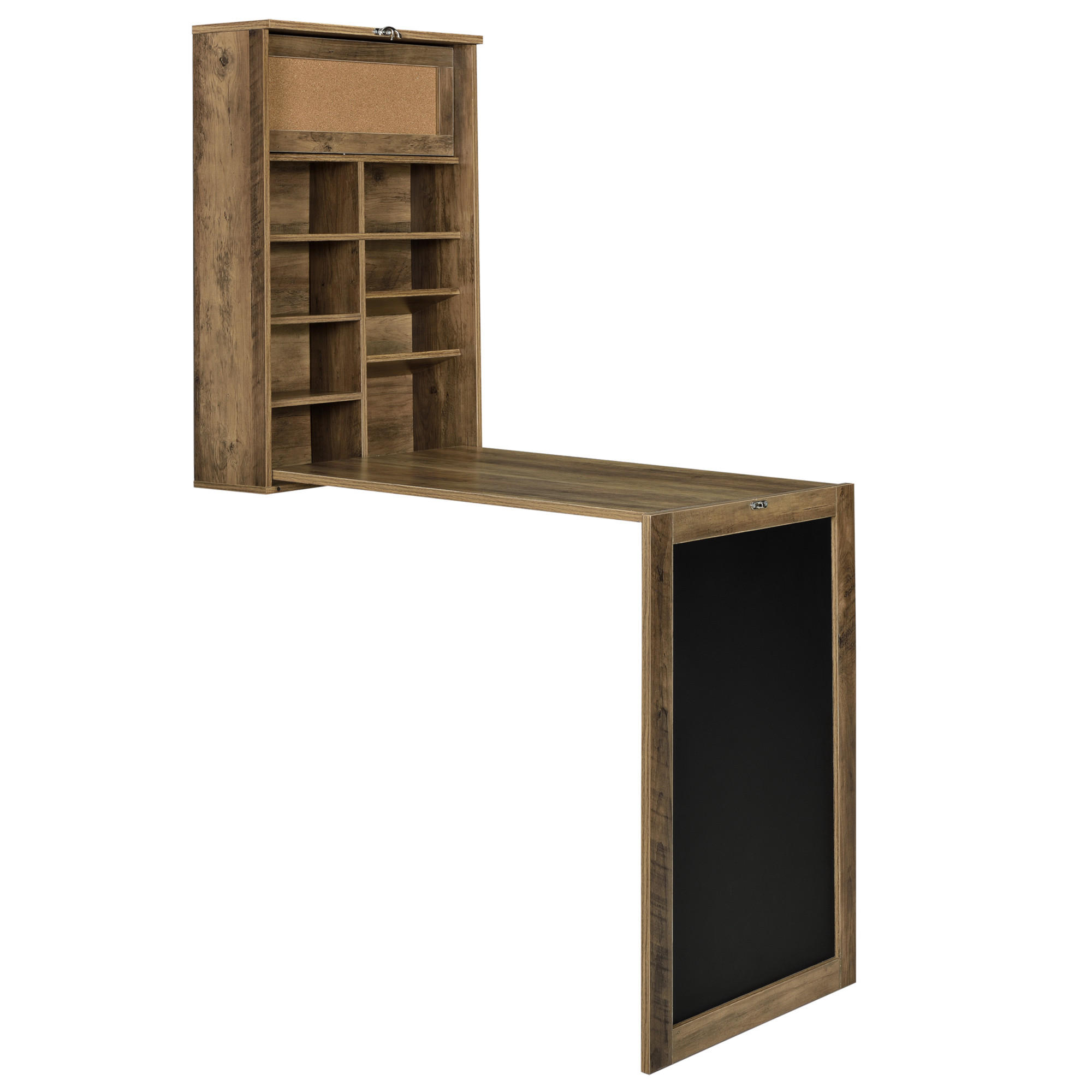 WANDKLAPPTISCH Kläppen - Braun, Holzwerkstoff (50/156/91.5cm) - [en.casa]