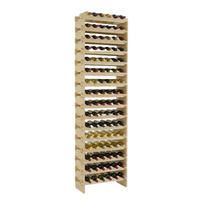 WEINREGAL NAVARRA aus Holz 219x65x28cm 96 Flaschen auf 16 Ebenen Natur unbehandelt - Naturfarben, Holz (65/219/28cm) - PROREGAL