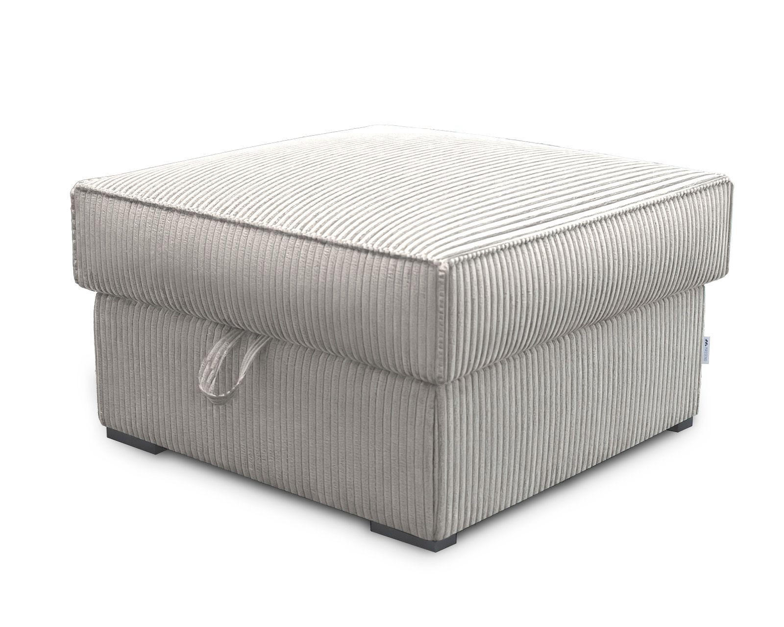 POUF FERA Creme 65x65 cm - Creme, Textil (65/38/65cm) - MASSENO