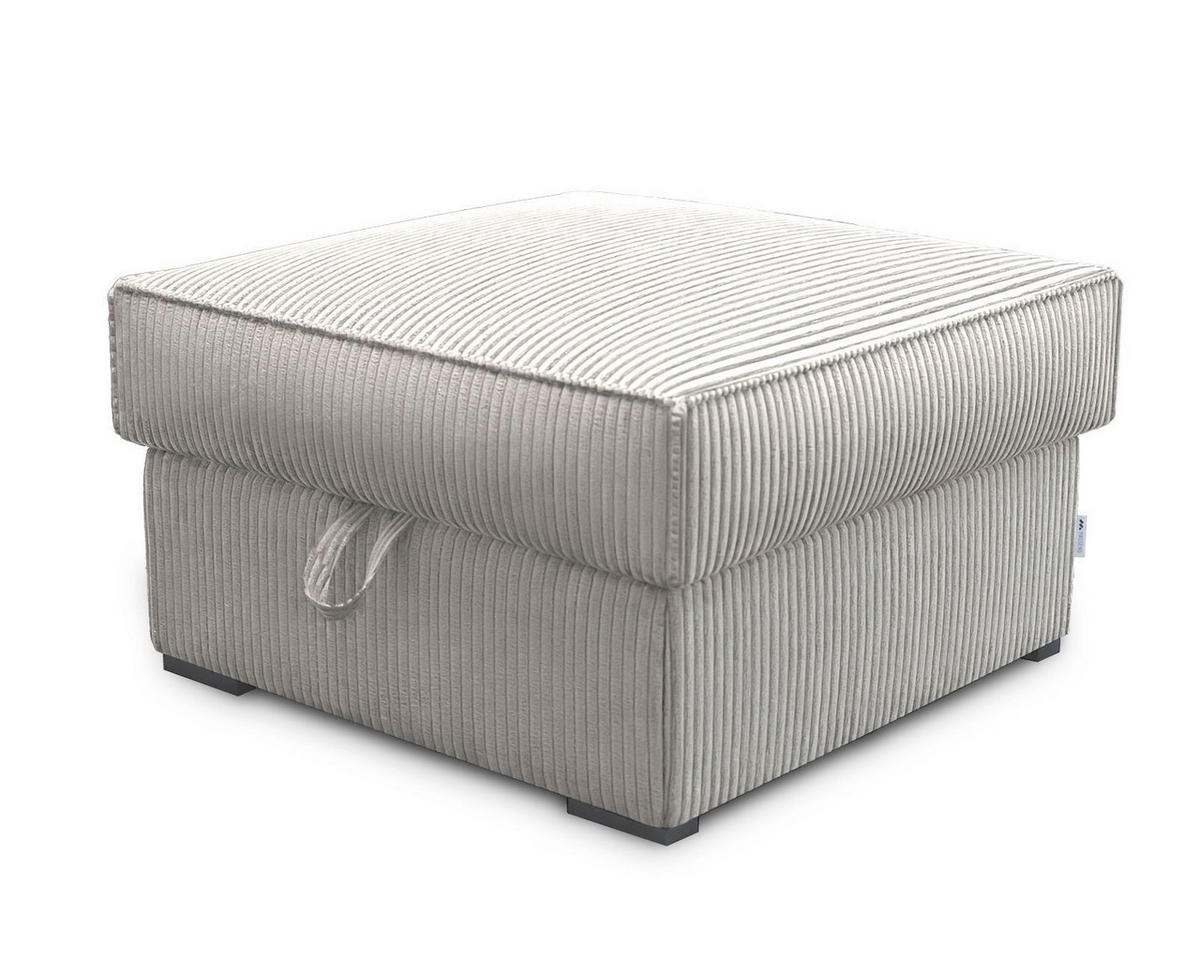 POUF FERA Creme 65x65 cm - Creme, Textil (65/38/65cm) - MASSENO