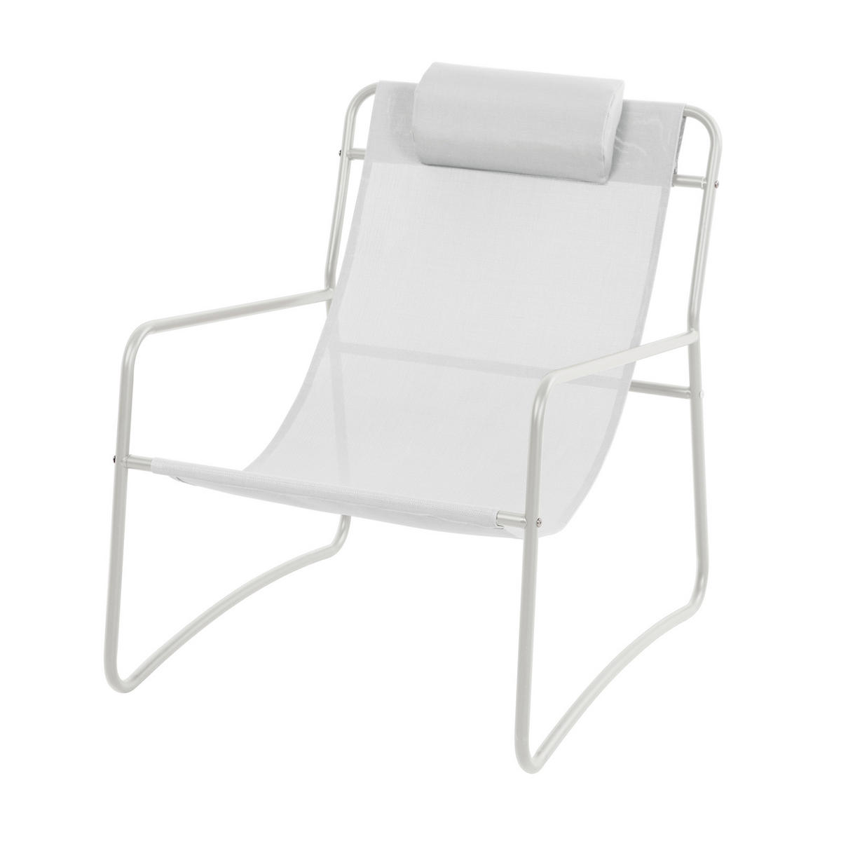 RELAXSESSEL Sveio Dunkelgrau (2er Set) - Weiß, Metall (65/81/80cm) - SVITA