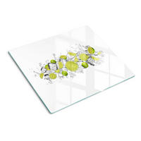 GLASPLATTE 60x52 cm Eiswürfel mit Limettengeschmack - Grün, Glas (60/0.4/52cm) - TULUP