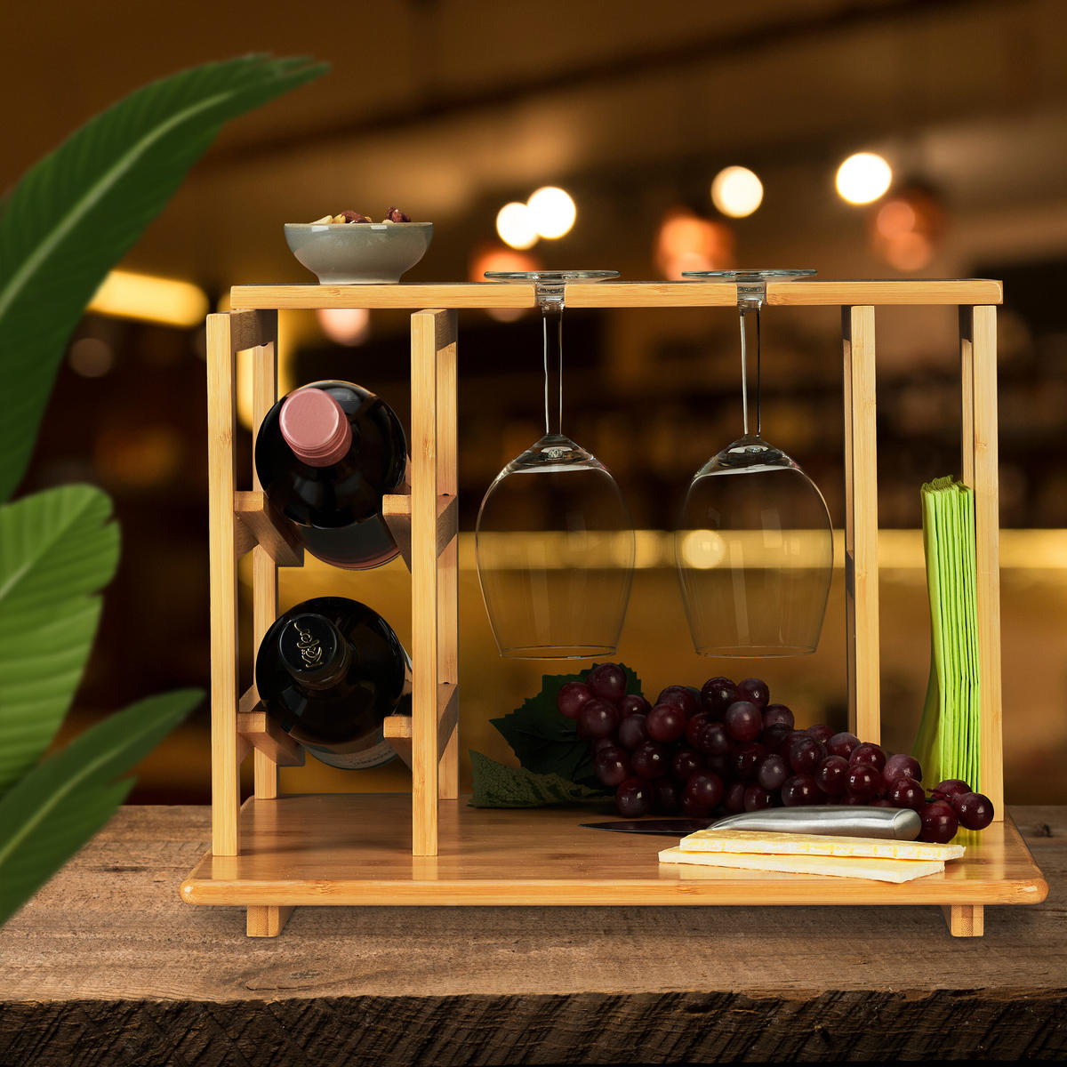 KÄSEPLATTE - Hellbraun, Holz (40.5/33cm) - Relaxdays