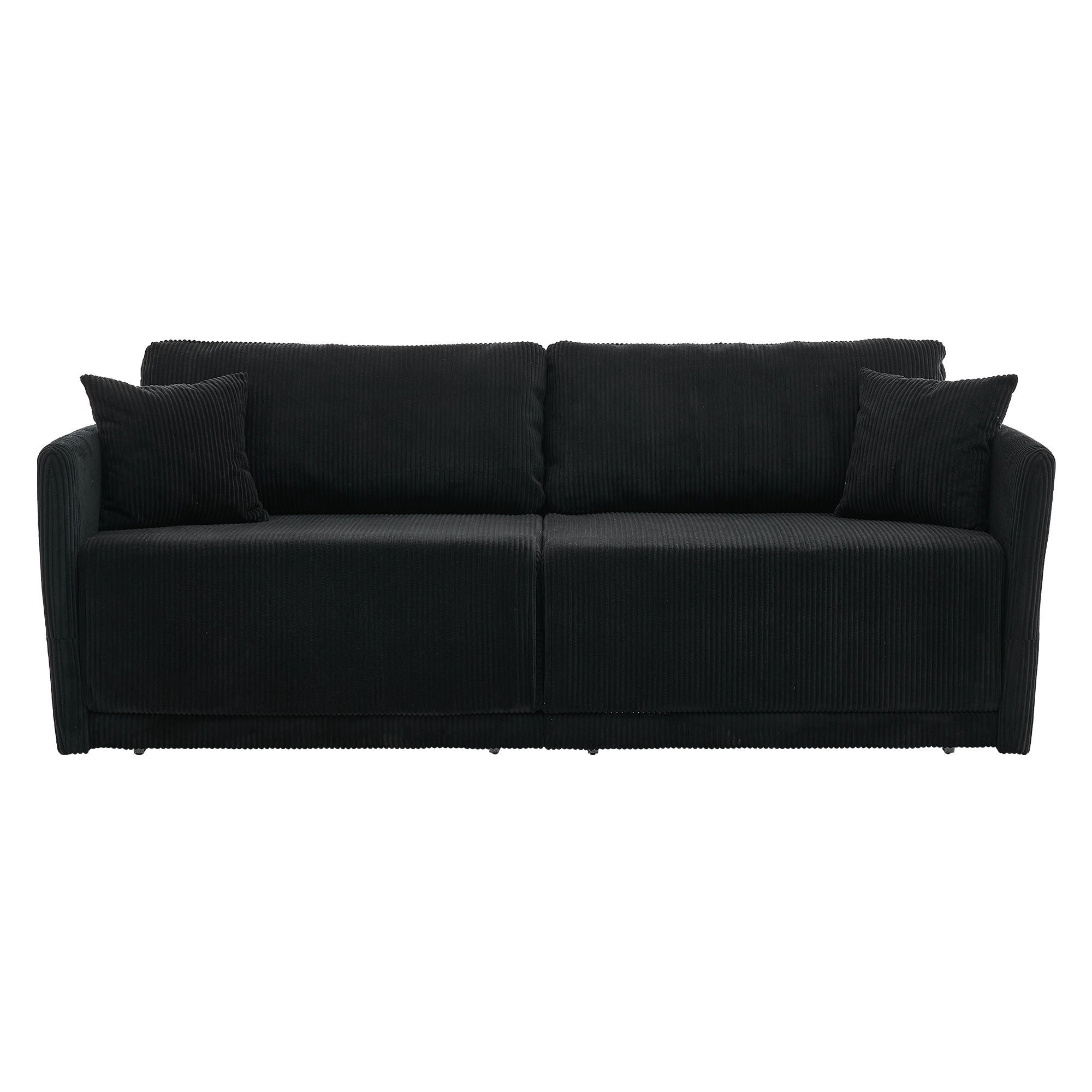 SCHLAFSOFA DE-35218 multifunktional umwandelbar Schwarz - Schwarz, Textil (88/84/182cm) - ComfortXL