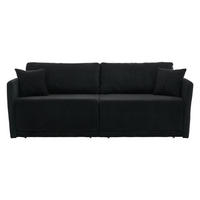 SCHLAFSOFA DE-35218 multifunktional umwandelbar Schwarz - Schwarz, Textil (88/84/182cm) - ComfortXL