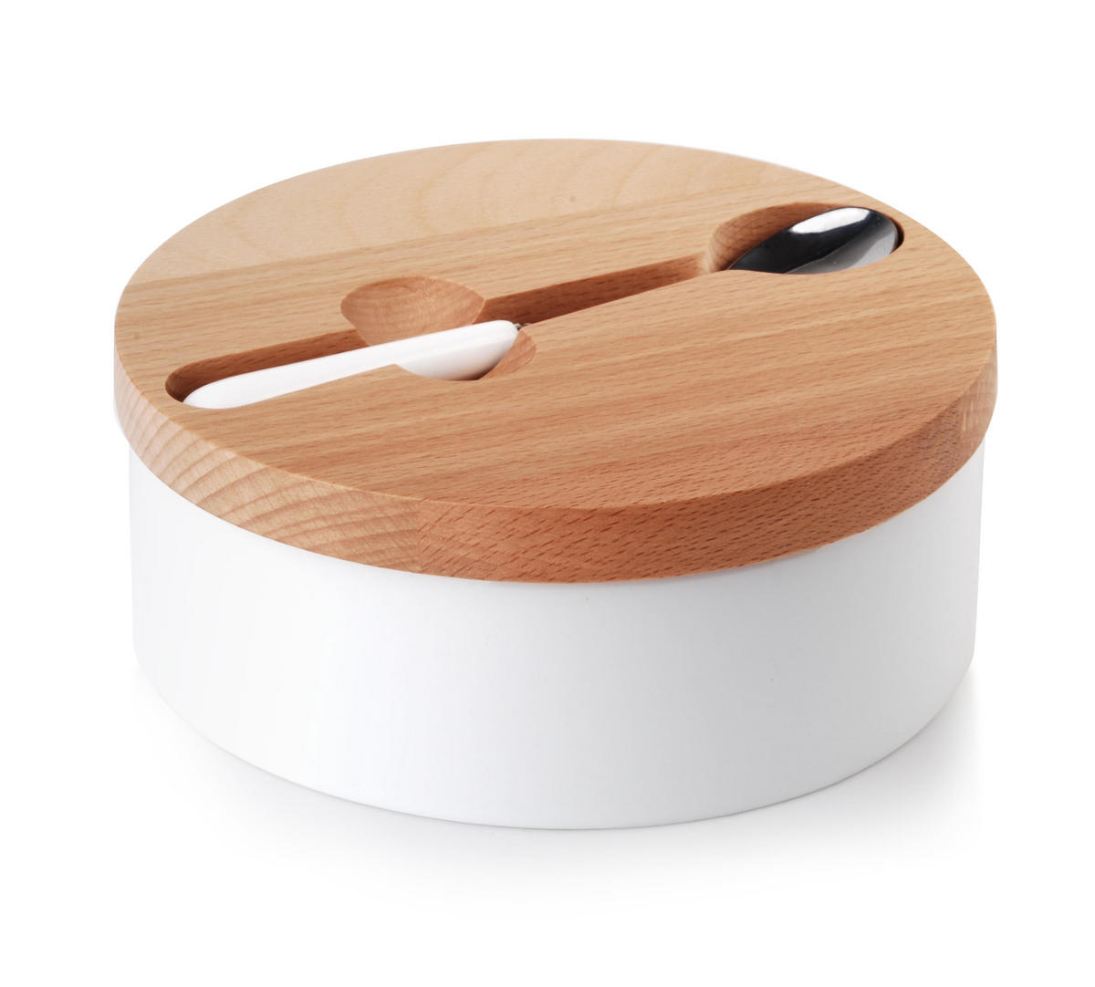 ZUCKERDOSE Basic Kitchen Cookini Weiß 14.7/14.7/6 cm Keramik - Weiß, Keramik (14.7/6cm) - Mondex