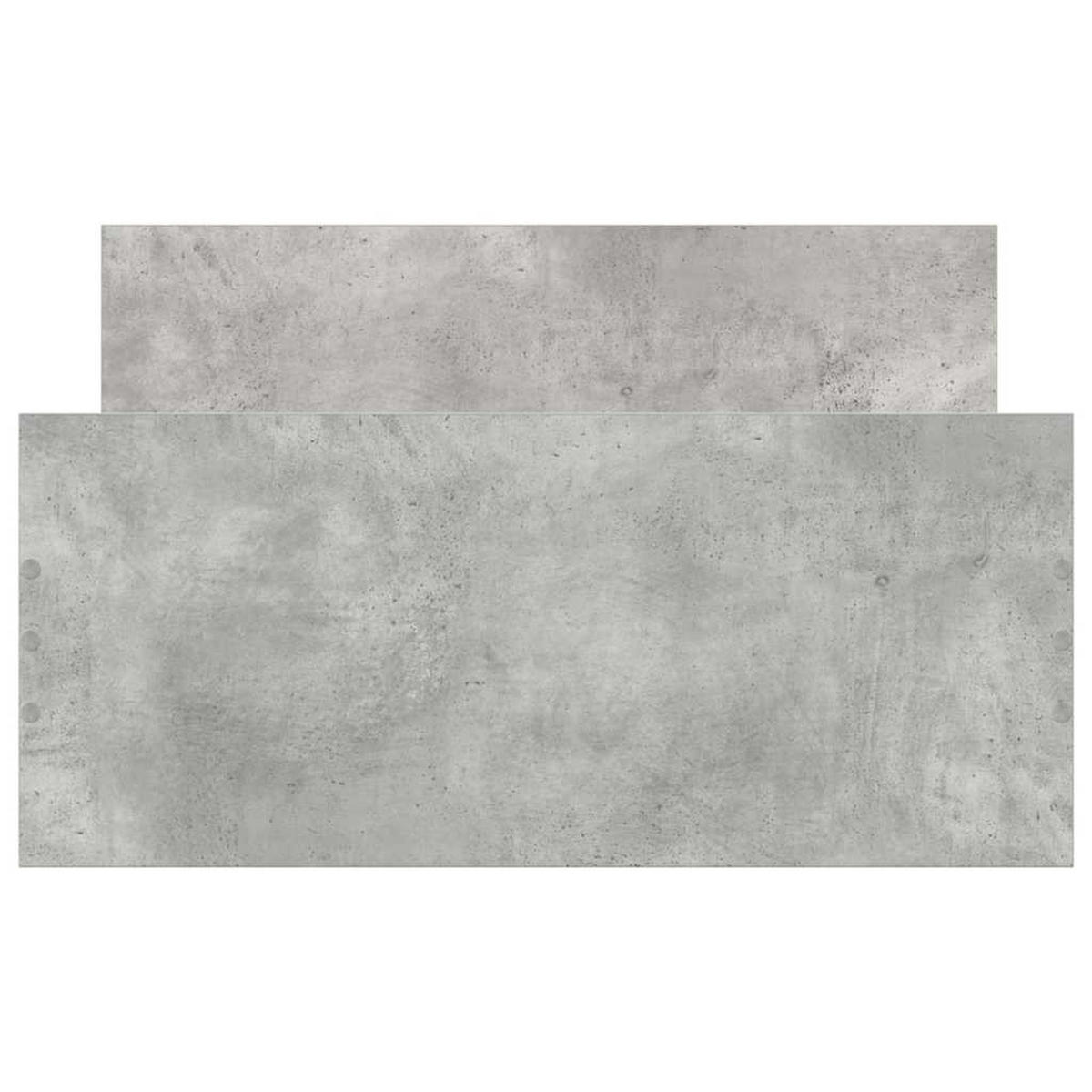 BETTGESTELL Betongrau 90/200 Cm Holzwerkstoff - Grau, Textil (90/200cm) - vidaXL