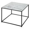 COUCHTISCH ELEMENTS Marmor rechteckig Weiß 50cm - Schwarz/Weiß, Stein/Metall (50/50/41cm) - riess-ambiente