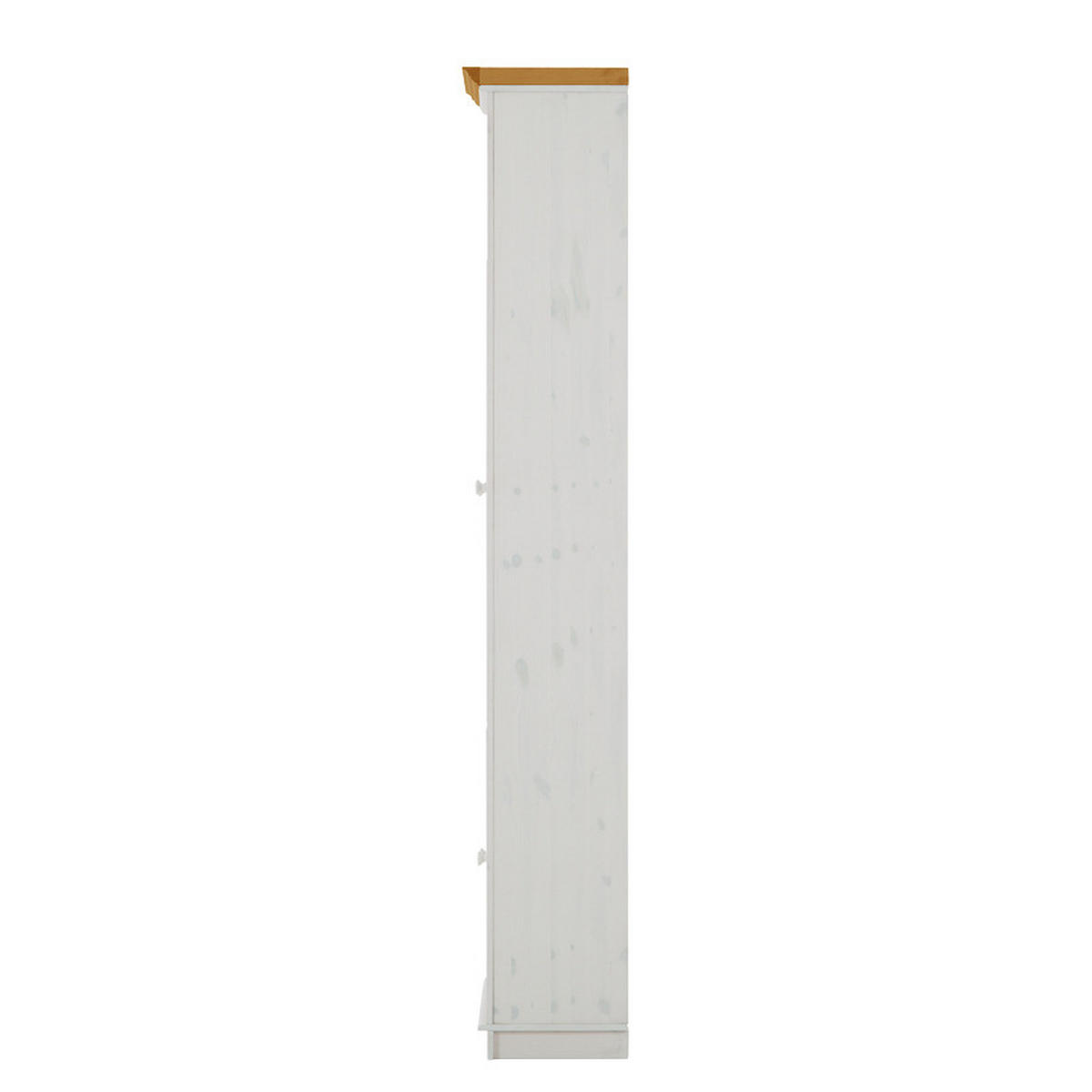 STANDVITRINE - Kiefer massiv - Weiß/Kieferfarben, Holz (74/223/37cm) - home24