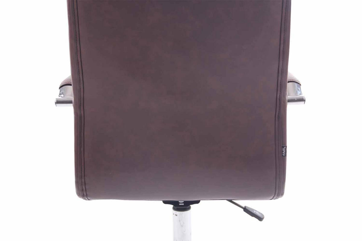 DREHSTUHL Lederlook bordeauxrot - Chromfarben/Bordeaux, Textil/Metall (56/94/62cm) - CLP
