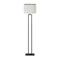 STEHLAMPE Shiva/Velours Schwarz, Weiß 40/40/170 cm - Schwarz/Weiß, Metall (40/40/170cm) - Light & Living