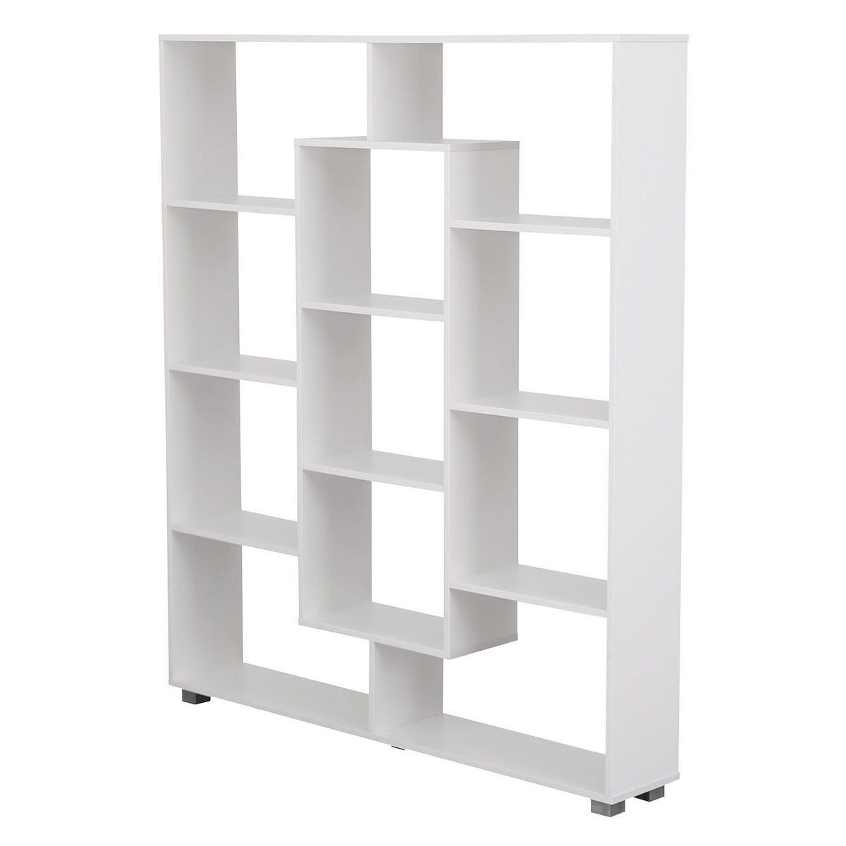 BÜCHERREGAL Emily Weiß - Weiß, Holzwerkstoff (21/148.5/130cm) - Happy Garden