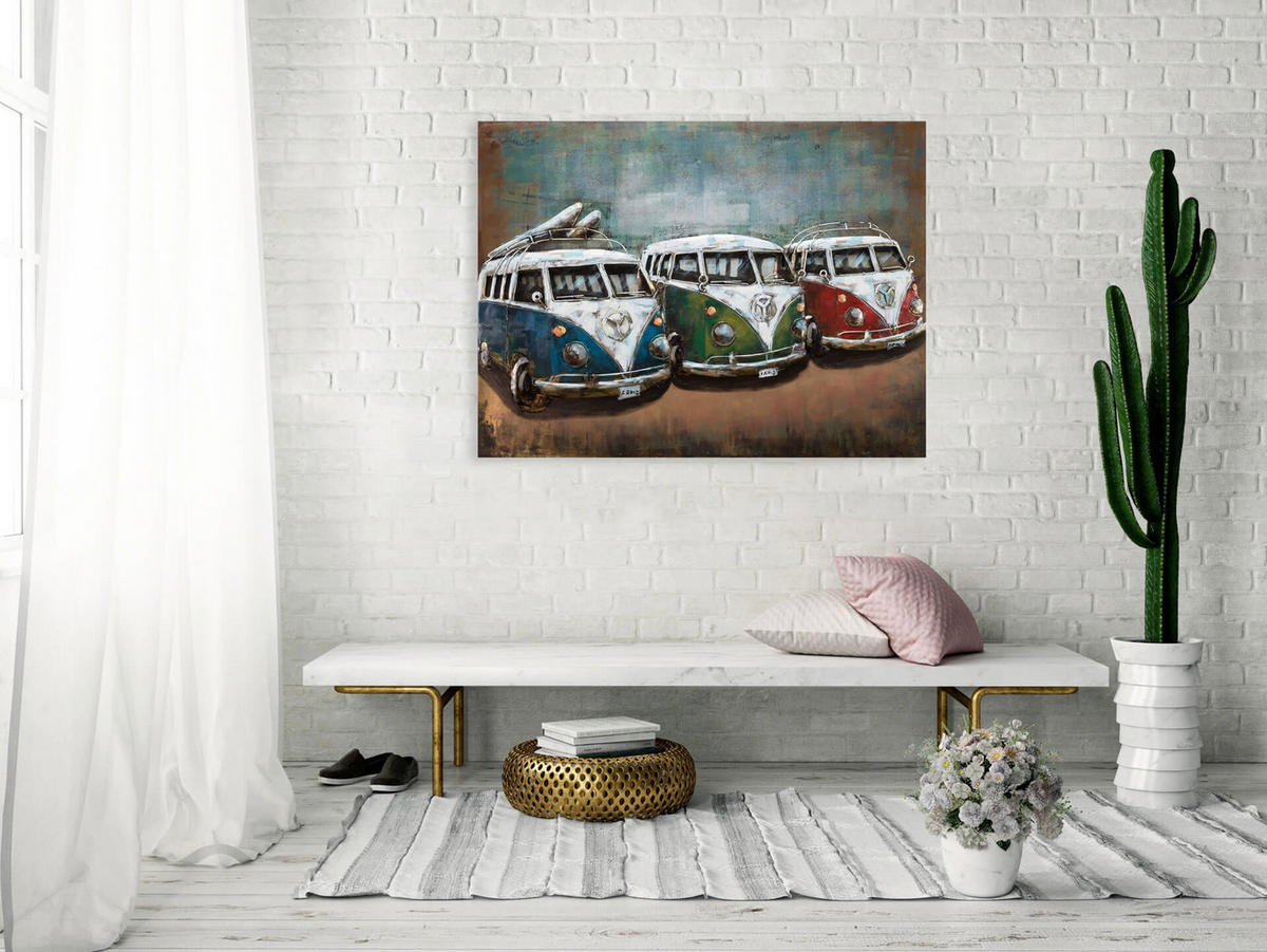 METALLBILD Braun 100/70 cm - Braun, Metall (6.2/70cm) - KUNSTLOFT