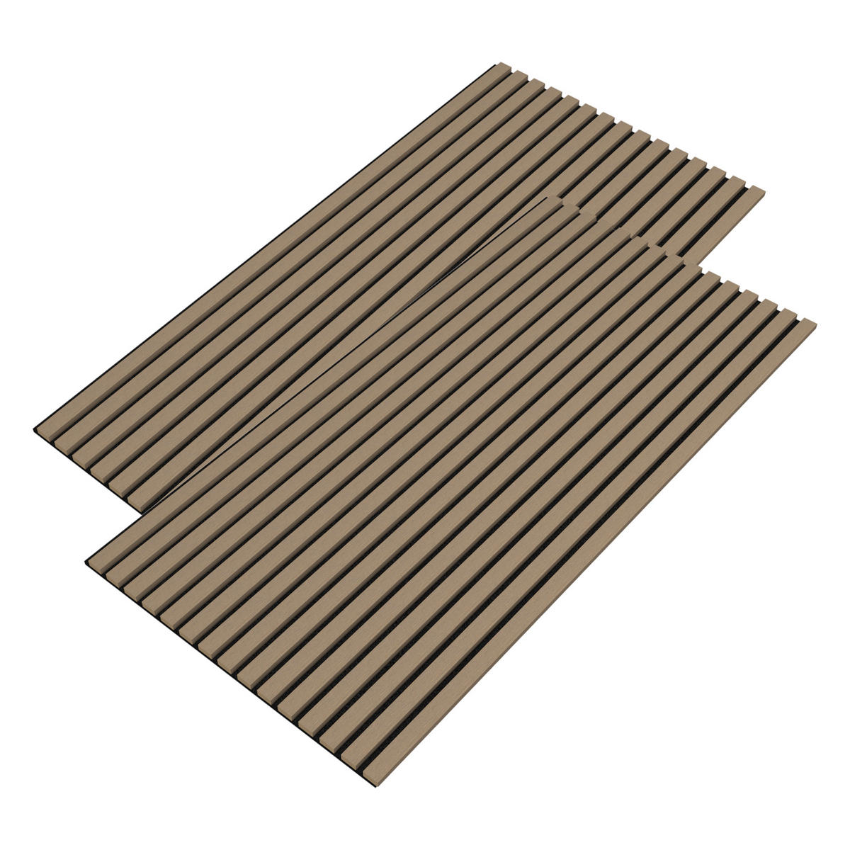 AKUSTICKÝ NÁSTĚNNÝ PANELOVÝ SET Vang 2 KS - barva vlašského ořechu, kompozitní dřevo/plast (60/120/2.1cm) - NEU.HOLZ