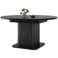 ESSTISCH ausziehbar 110-149,8/110/75 cm mit Stauraum DE-39639 Schwarz - Schwarz, Holzwerkstoff (110/110/75cm) - ComfortXL