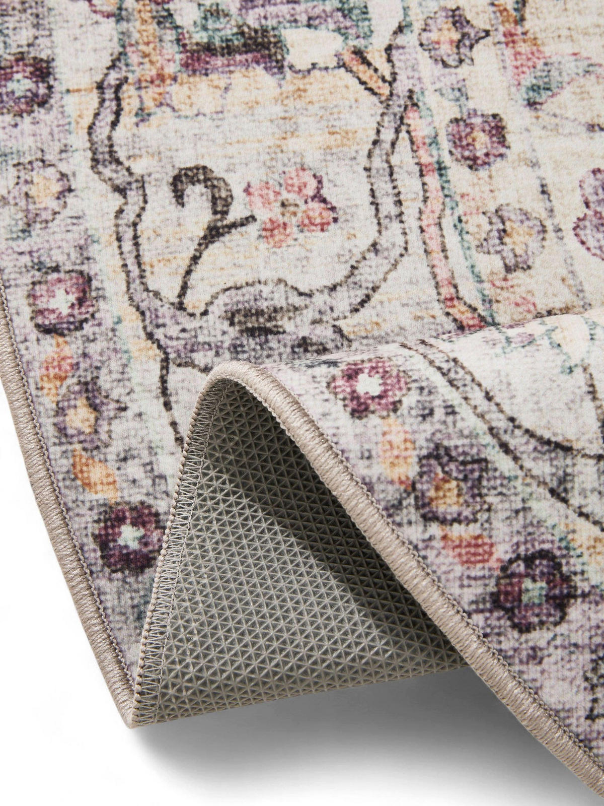 VINTAGE-TEPPICH George waschbar ø 160 cm rund - Multicolor, Kunststoff (160/160cm) - benuta
