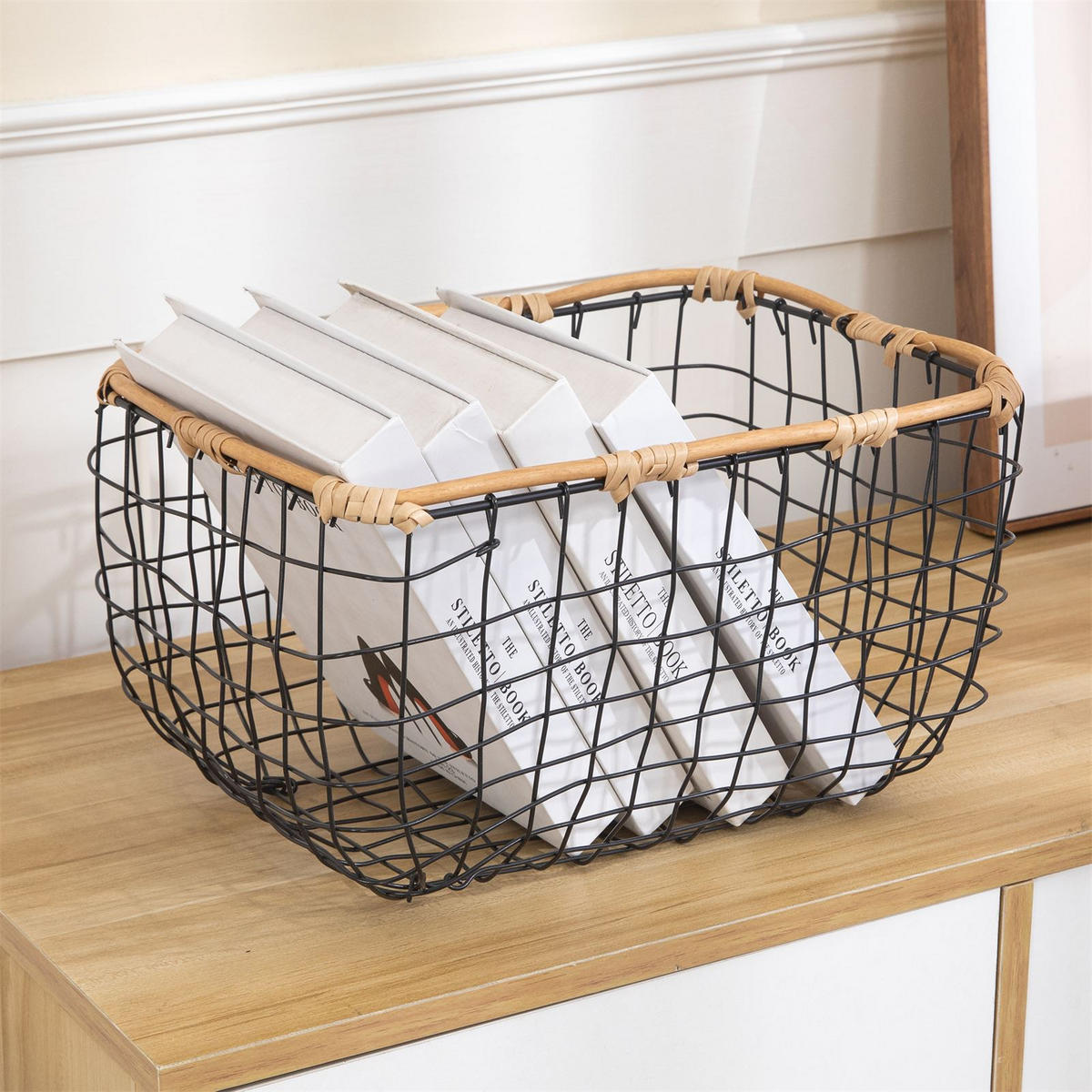 METALLKÖRBE JIMO - Schwarz, Metall (39/22/29cm) - IDIMEX