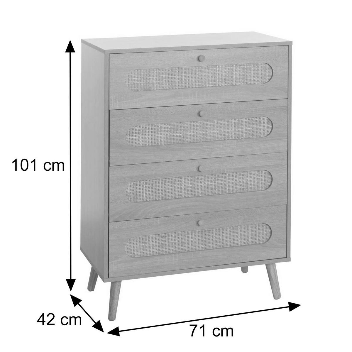 KOMMODE Braun - Braun, Holz (71/101/42cm) - MCW