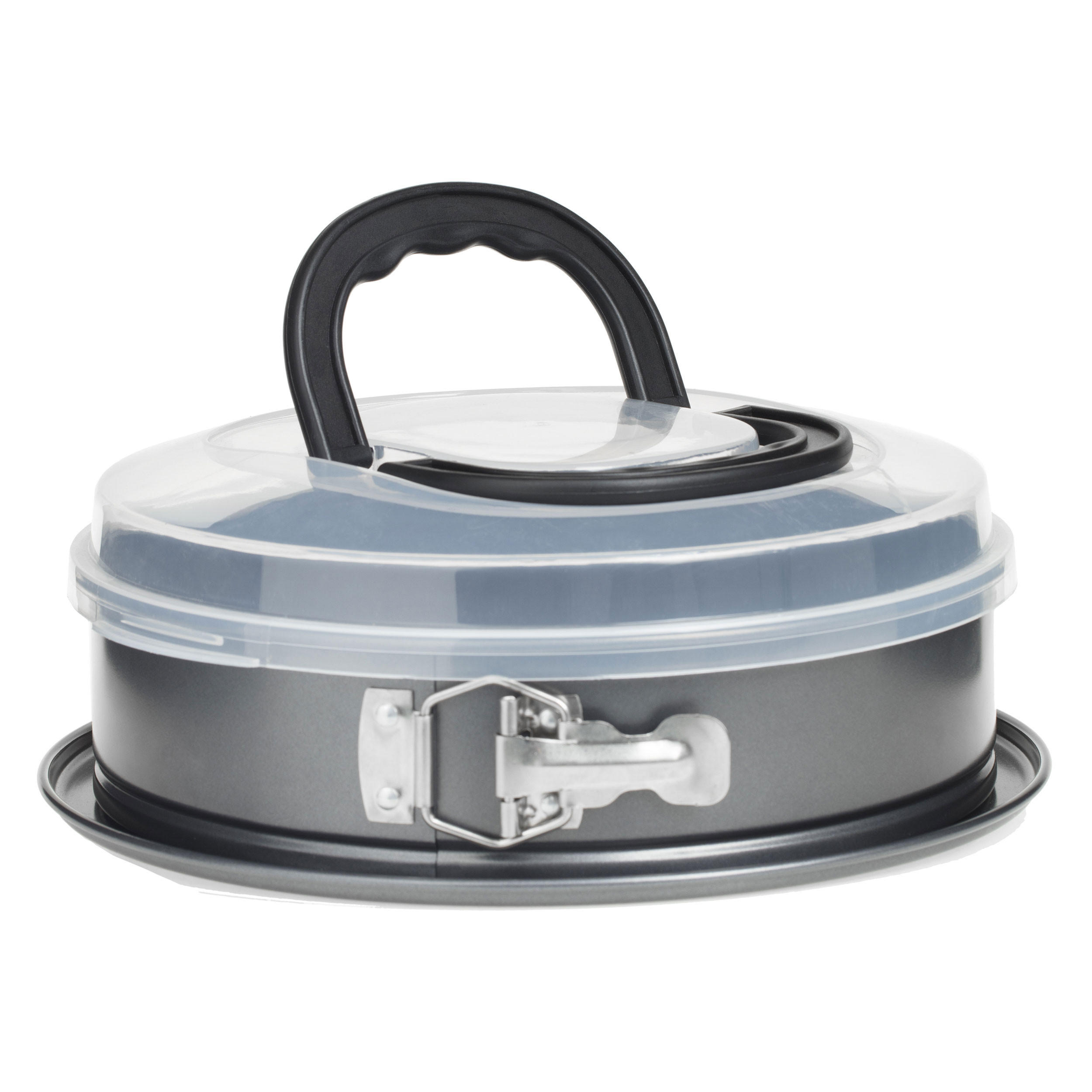 SPRINGFORM mit Deckel, Backform, Stahl, Kunststoff, 26 cm - Silberfarben, Metall (28.5/10/28.5cm) - 5five Simply Smart