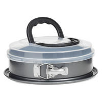 SPRINGFORM mit Deckel, Backform, Stahl, Kunststoff, 26 cm - Silberfarben, Metall (28.5/10/28.5cm) - 5five Simply Smart