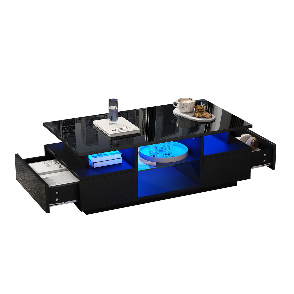 COUCHTISCH Schwarz - Schwarz, Holzwerkstoff (100/50/36cm)