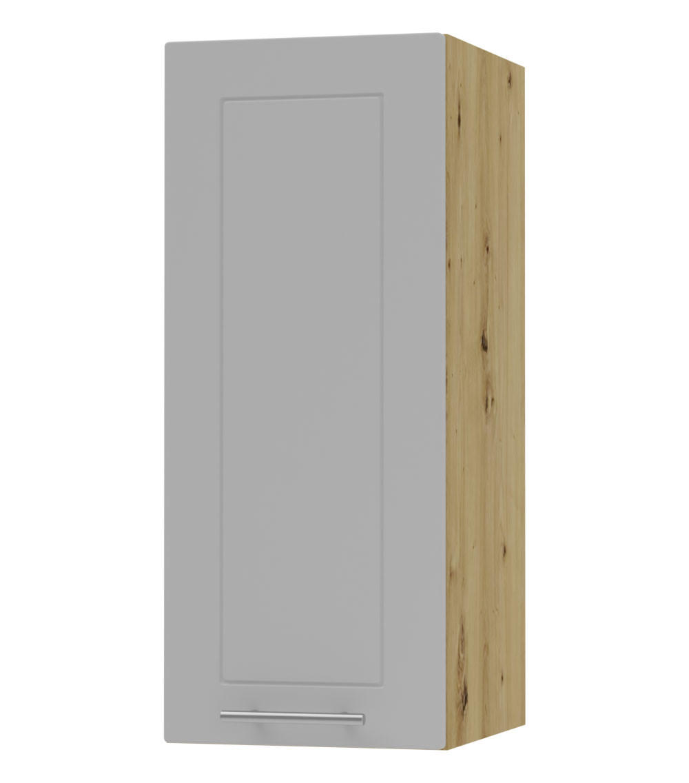 KÜCHENHÄNGESCHRANK Kvantum W2/30 Dust Grey Matt / Eiche Artisan Matt 30 / 32,5 / 72cm - Eiche Artisan/Grau, Holz/Holzwerkstoff (30/72/32.5cm) - Feldmann-Wohnen
