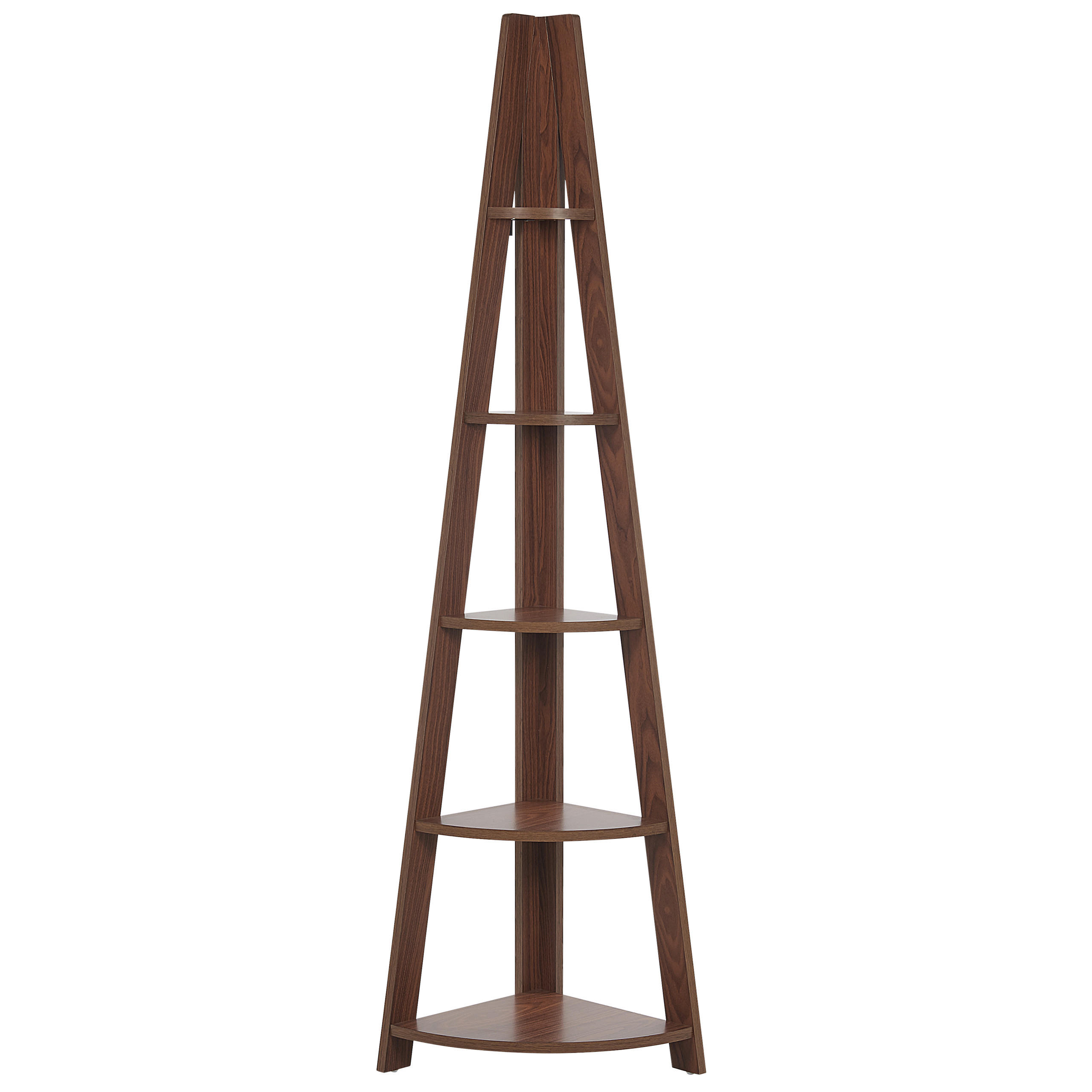 BÜCHEREGAL 5 Fächer Mobile Solo - Dunkelbraun, Holzwerkstoff (49/175/36cm) - Beliani