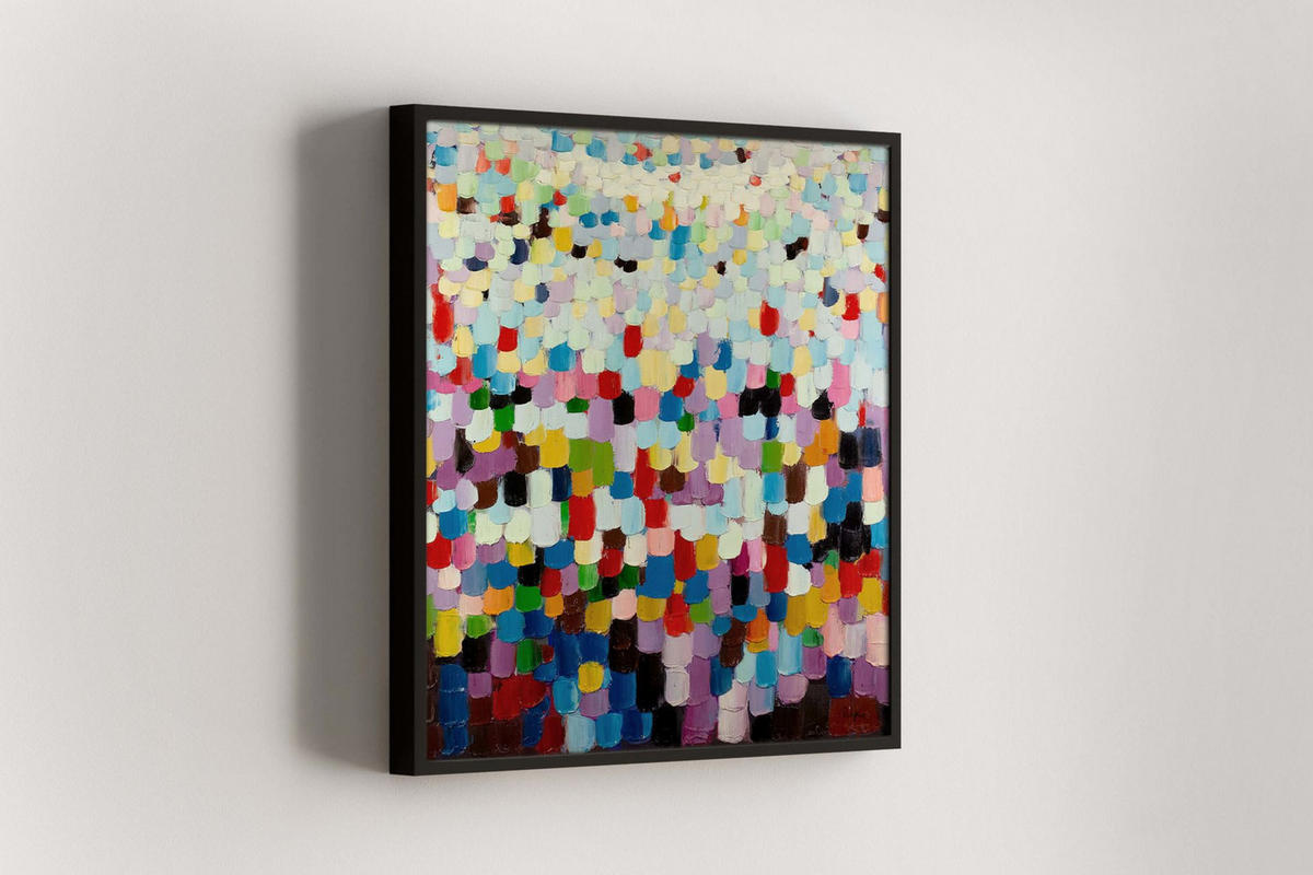 OLEJOMALBA 80/80 cm, Zvířata - různobarevná, dřevo/textil (80/80cm) - KUNSTLOFT