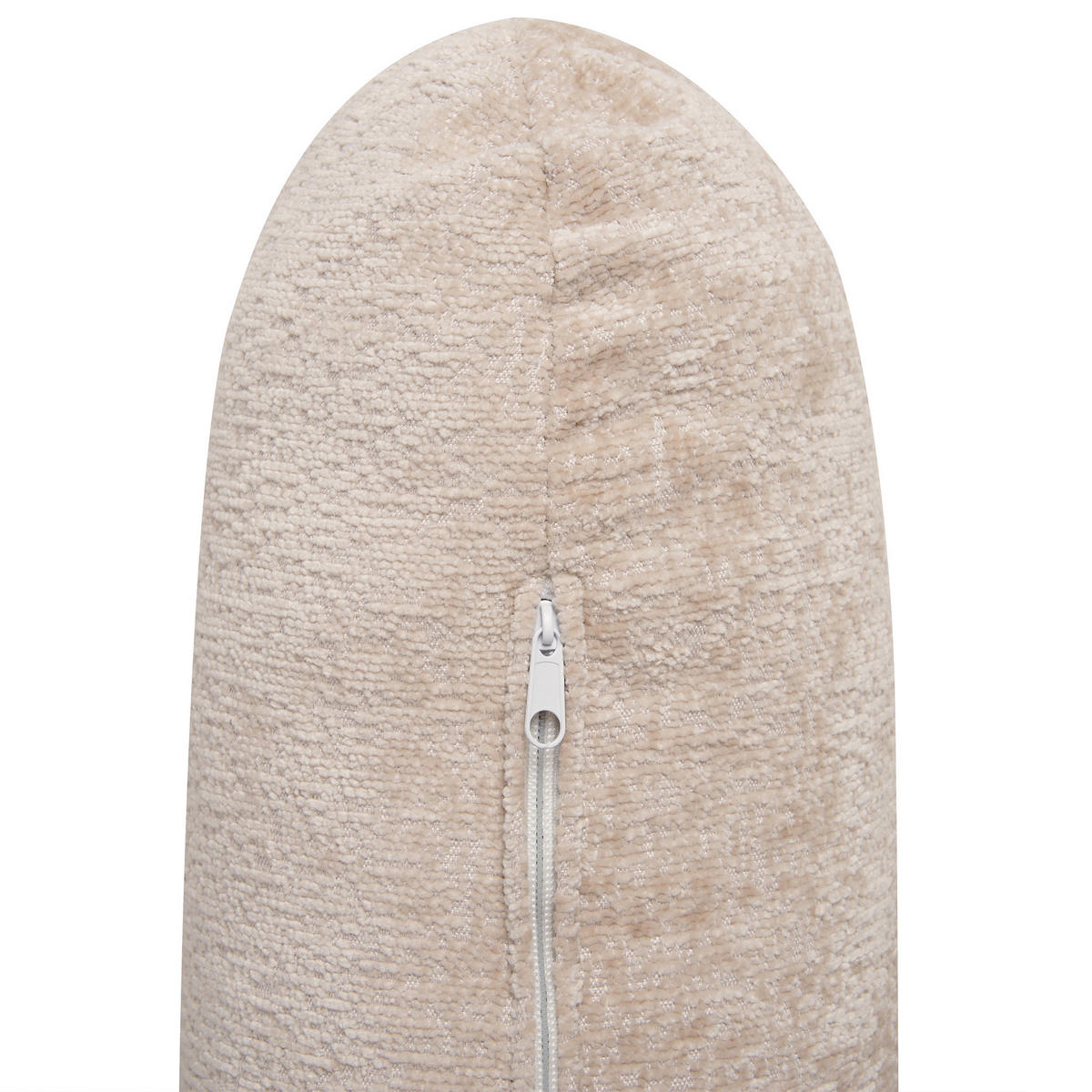 ROHOVÁ POHOVKA 3-místná Žinylková látka Béžová levostranná Simos - béžová, textil (264/82cm) - Beliani