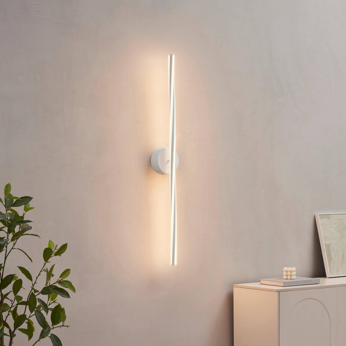 DECKENLEUCHTE Telvo, Weiß, 101cm - Weiß, Metall (101/3/101cm) - KOSILUM