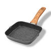 GRILL-ECKPFANNE - Schwarz/Braun, Metall (16cm) - Stoneline