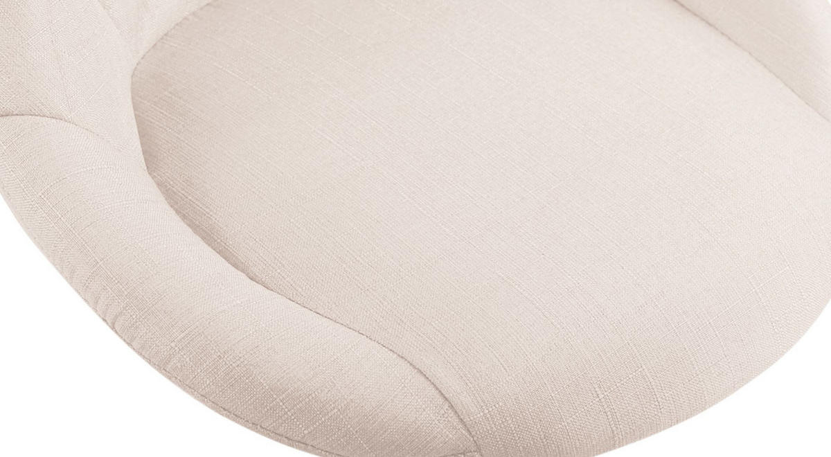 ARBEITSHOCKER Lazius Stoff creme - Naturfarben, Metall (47/82/49cm) - TPFLiving