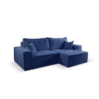 ECKSOFA Bohoo Mit Schlaffunktion Blau Rechts - Blau, Holz (248/140cm) - Kaiser Möbel