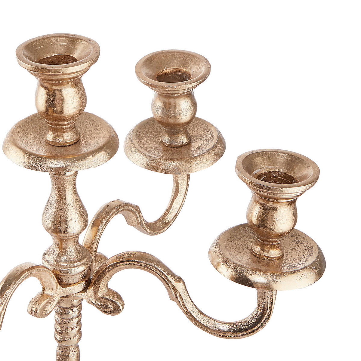 KERZENHALTER Bohemian - Goldfarben, Metall (30/40/30cm) - Butlers