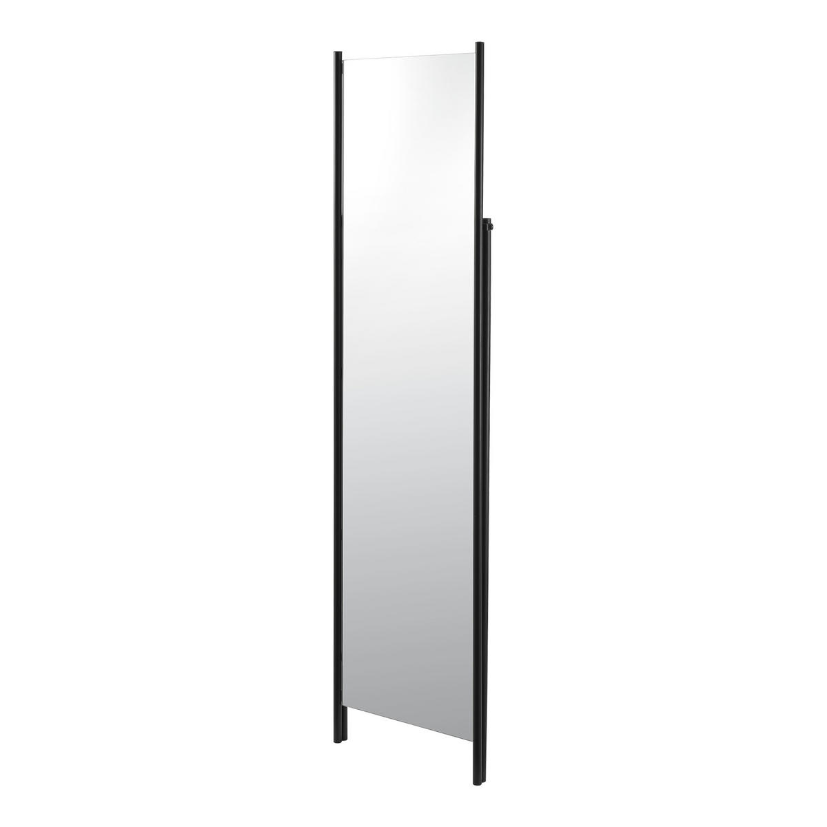 STANDSPIEGEL Martano - Schwarz, Glas/Metall (37.5/160/150cm) - [en.casa]