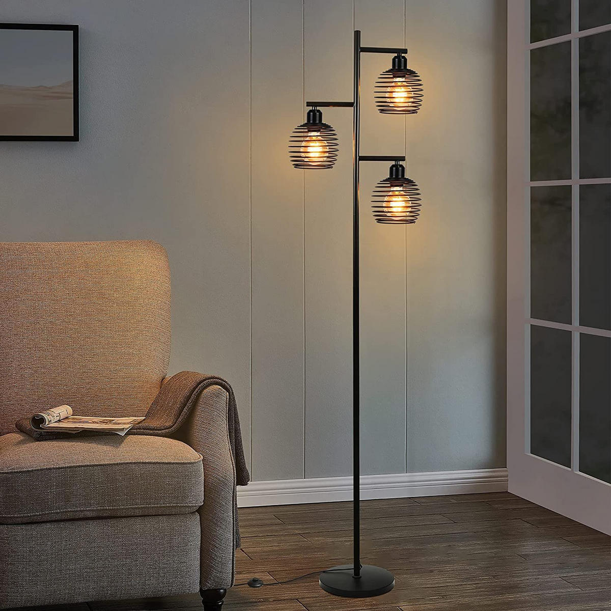 STEHLEUCHTE JAN 24/24/152 cm - Schwarz, Metall (24/24/152cm) - Nettlife