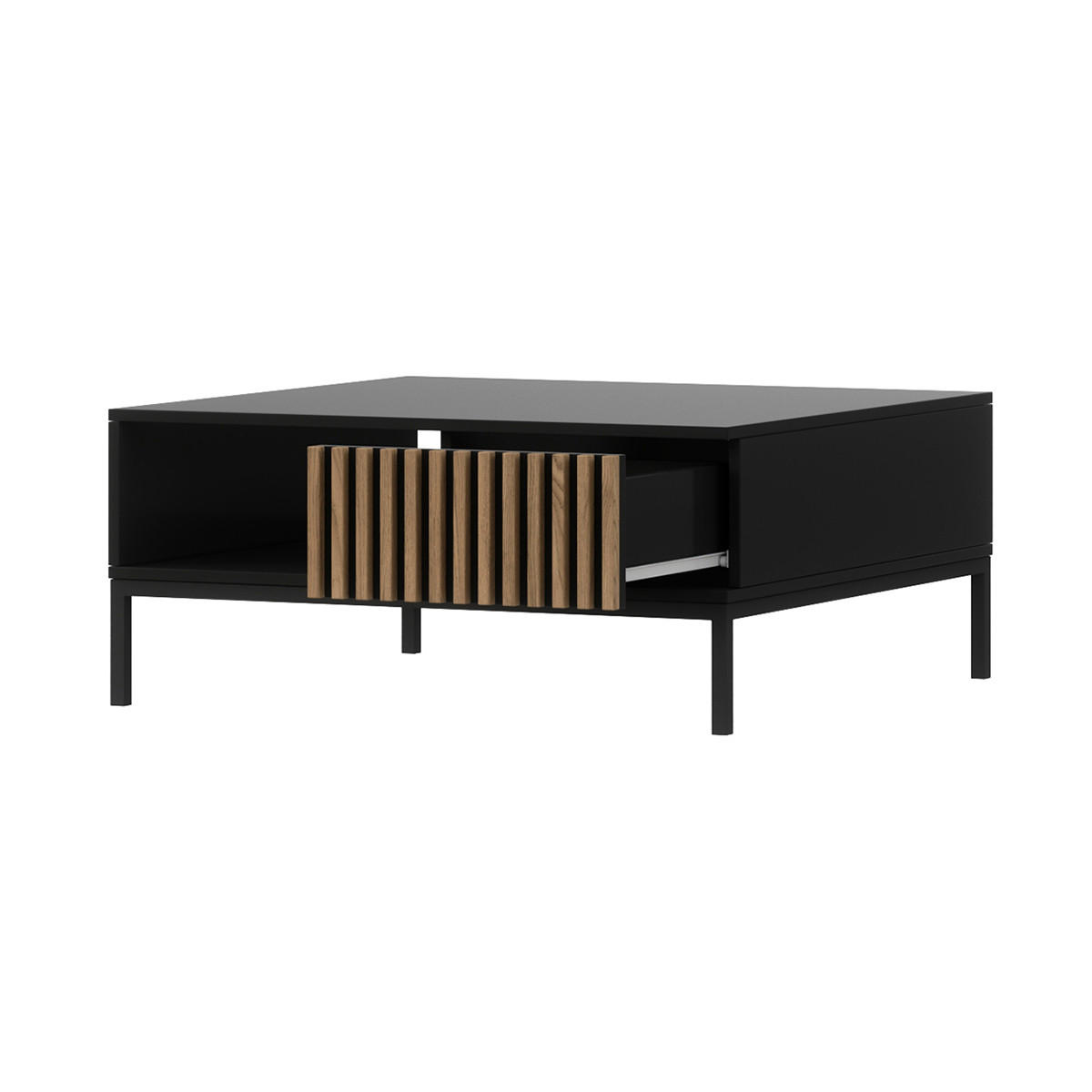 KLUB STOLIĆ Melchior Crni - crna, drvni materijal (40/150/40cm) - Petits-meubles
