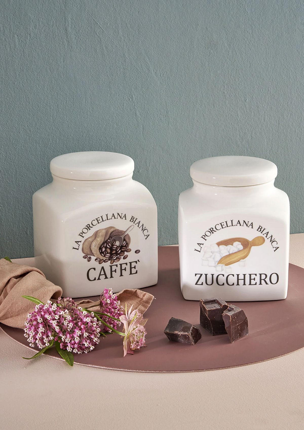 VORRATSDOSE Zucchero 1,1 l - Multicolor, Keramik (14.5/12.5/13cm) - La Porcellana Bianca