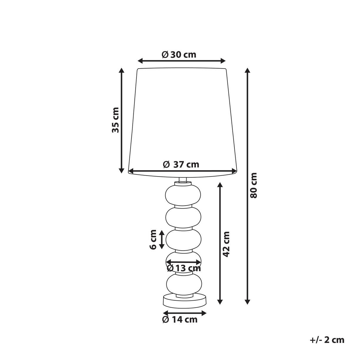 TISCHLAMPE Frio 37/37/80 cm - Weiß, Metall (37/37/80cm) - Beliani